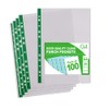 100 A4 Plastic Value Punched Punch Pockets 10-15 Sheets 30