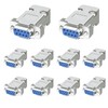 Willwewon 10PCS DB9 Löt weiblicher Stecker, RS232 D-SUB 9 Pin