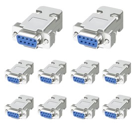 Willwewon 10PCS DB9 Löt weiblicher Stecker, RS232 D-SUB 9 Pin Breakout Board Adapter mit Plastik-Kapuzen Sortiment Kit