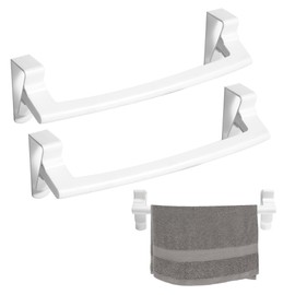 Towel Holder No Drilling Required, Tea Towel Holder, Kitchen Cabinet, Door Towel Holder, Kitchen Towel Holder for Hanging, Towel Rail Door Hanging for Bathroom, Drawers, Cabinet Doors, Pack of 2