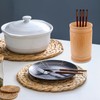 Operitacx Bamboo Chopstick Holder Farmhouse Utensil Holder Cutlery Organizer Cutlery