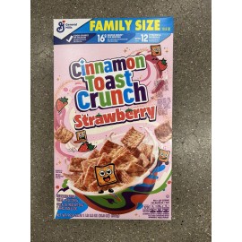 General Mills Family Size Cinnamon Toast Crunch Strawberry Cereal 18.8 oz