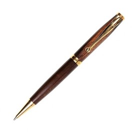 Lanier Pens Comfort Twist Pen - Titanium Nitride - Walnut Claro