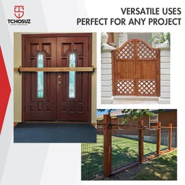 TCHOSUZ 2x4 Door Barricade Brackets, Set of 2 Heavy Duty Carbon Steel Door Bar Brackets for Home Security, Door Lock Brackets for Warehouse Basement Barn Garage 2 PCS Black