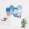 LAJAR 8 Pcs Hexagon Felt Bulletin Board Tiles, Self Adhesive