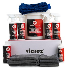 Vicrez Auto Care vac111 Complete Cleaning Car Wash Detailing Solution 13-Piece Kit