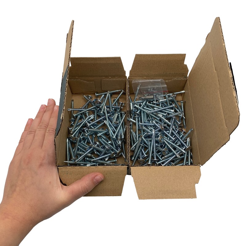 Marcopol Pack of 200 Zinc Plated Steel Screws 4.2 x