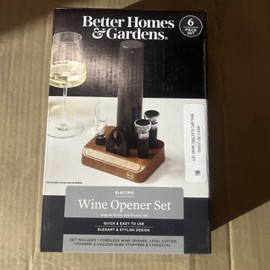 Better Homes and Gardens Six-Piece Battery Operated Electric Wine Opener Set