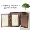 FFelsenfest Wallet with Desired Name Butterfly Motif, brown, coin purse
