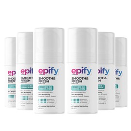 Epify Smooth & Fresh Roll-On, Eliminates Unwanted Hair, Controls Odor and Sweat, Smoothes Underarm, Reduces Ingrown Hair, 1.69 Fl Oz (6)