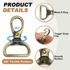 PATIKIL Swivel Clasps, (1 Inch, Bronze) (2 Pcs), Metal Swivel