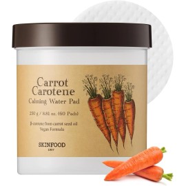 SKINFOOD Carrot Carotene Calming Water Toner Pads Deep Hydrating Soothing 60Pads