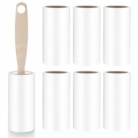 MEETOZ 420 Sheets Lint Rollers for Pet Hair, Extra Sticky Lint Roller, Lint Remover Rollers Refills Sticky for Pet Hair, Clothes, Couch, Furniture, Carpet - 1 Handle + 7 Refills