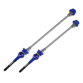 Motoforti 1 Pair Bicycle Quick Release Axles Front Wheel Rear Wheel 140 mm 180 mm Blue