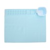 Silicone Painting Mat with Water Cup Washable Protruding Scale Line