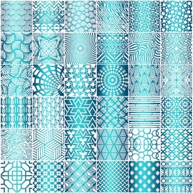 Tinlade 36 Pieces Geometric Stencils Painting Templates Mandala Art Drawing Stencil Templates for Scrapbooking Cookie Tile Furniture Wall Floor Decor Drawing Tracing DIY Art Supplies (5 x 5 Inches)