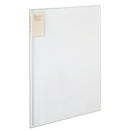 Kokuyo B4 Carry-All Clear Book, Fixed Back Pocket, 20 Pockets