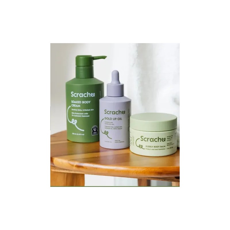 Bundle Scrachee 1crema Soaked,1 Aceite Gold Up, 1 Balm.