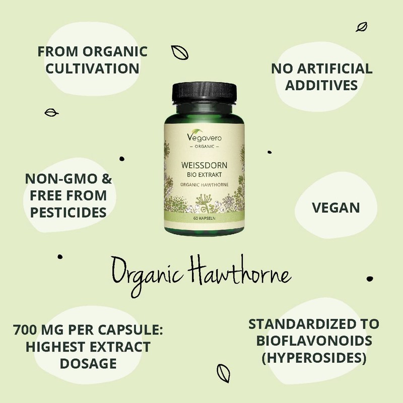 Hawthorn Berry Vegavero® | 700 mg Extract | 100% Organic