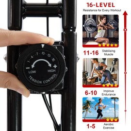 BARWING Folding Exercise Bike Stationary Bikes for Home，3 in 1Exercise Bikes for Seniors, Indoor Workout Bike Cycling Bike with 16-Level Adjustable Resistance,330LB Capacity(Black)