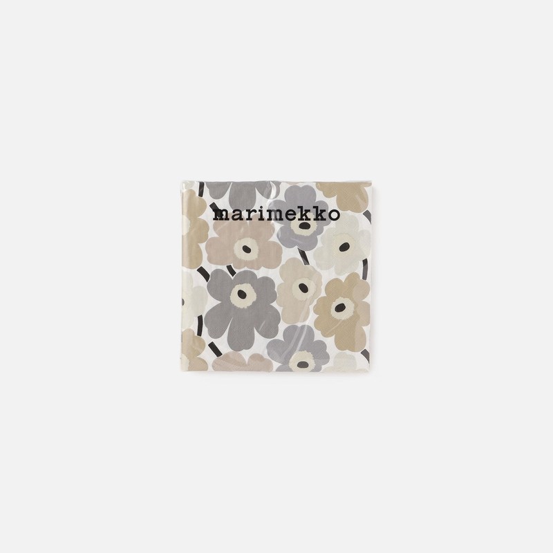 Marimekko Mini Unikko Women's Lunch Napkins, 52_1_5273562766 F, Beige x