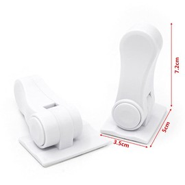 Samcos Baby Guard, Door Lock, Child Safety Lock, Drawer Door, Cabinet, Window, Cupboard, Open and Closet, Easy Operation, 180° Rotation, Prevents Injuries, Finger Scissors Prevention, Anti-Prank Prevention, Earthquake Prevention (Pack of 4)