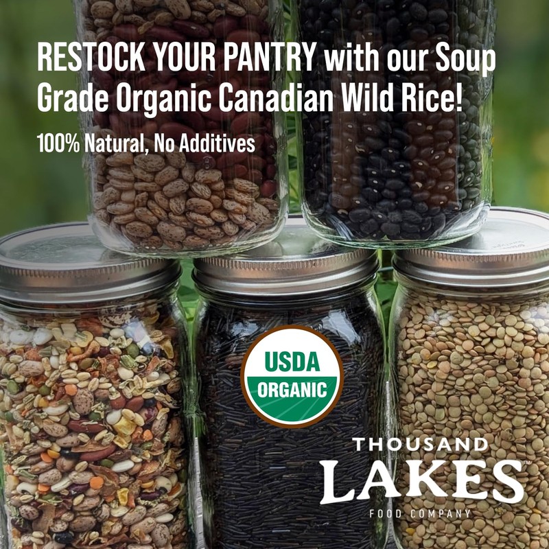 Thousand Lakes Organic Canadian Wild Rice - Soup Grade -