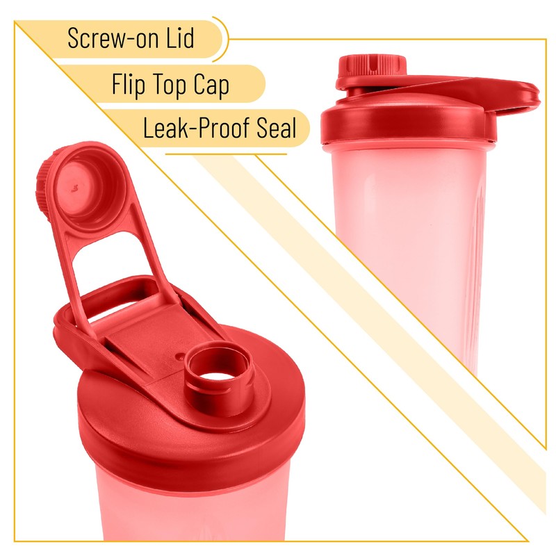 Mr. Pen- Shaker Bottle for Protein Mixes, 28 oz, Red