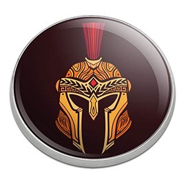 GRAPHICS & MORE Trojan Greek Spartan Warrior Helmet Gold and Red Golfing Premium Metal Golf Ball Marker