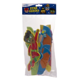 Baker Ross AW712 Heroes Flying Gliders - Pack of 8, For Kids Toys, Party Bag Fillers, Games and Prizes