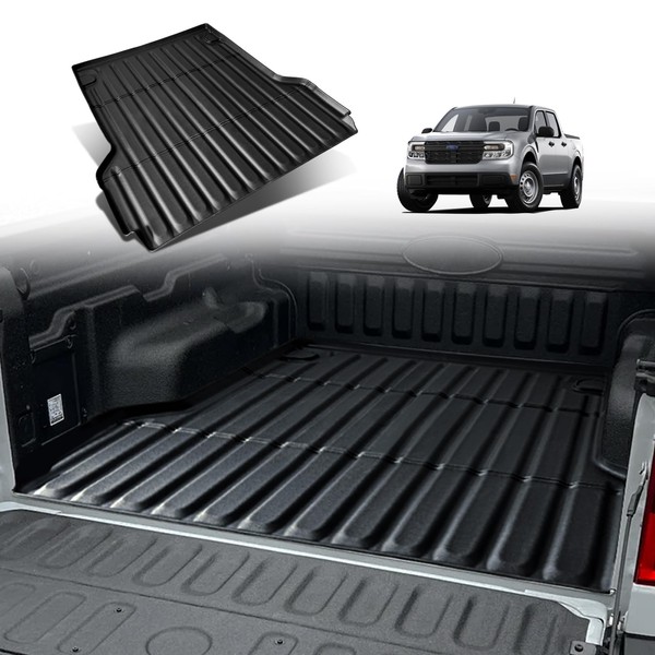 Muslogy for Maverick 2024 Truck Bed Mat All Weather Bed Liner TPE Material Trunk Cargo Liner Compatible with Ford Maverick 2022 2023 2024 XL XLT Lariat and Maverick Hybrid