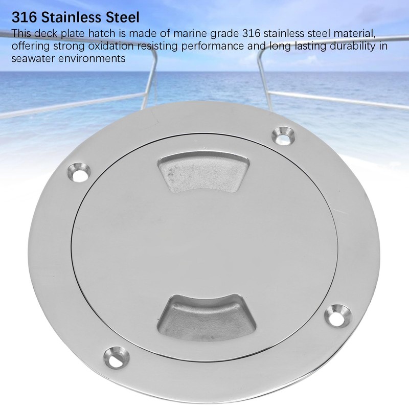 4 Inch Hatch 316 Stainless Steel Round Non Slip Inspection