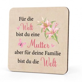 Mum Gift Mother's Day Gifts for Mum Coaster Wooden Gifts for Mother Stepmother Mother in Law Mummy Mother's Day Birthday Gift Retirement Christmas