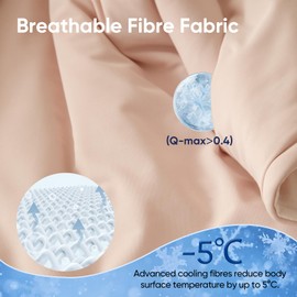 hugmoom Cooling Comforter, Cooling Blankets for Sweaty People, Summer Comforter Breathable Soft Ice Silk Cooling(79" x 90", Pink)