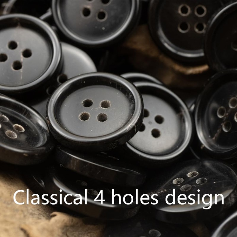 11Pcs Real Horn Buttons Set for Men Women's Blazer and
