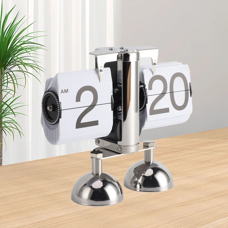 Retro Digital Flip Down Clock Flip Desk Clock Mechanical Battery