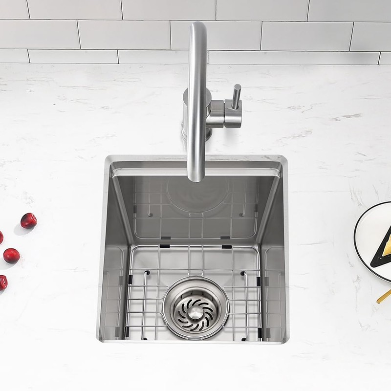 13 Stainless Undermount Bar Sink, 13 x 15 Inch Under