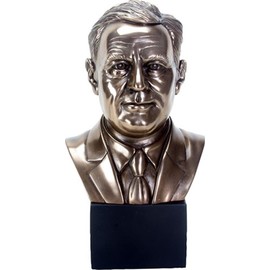 YTC 9.25 Inch President Franklin D Roosevelt Bronze Colored Bust
