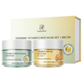 OKADY Clay facial mask set - vitamin E and turmeric clay facial mask, used to clean pores, remove blackheads, moisturize, Face Masks Skincare, Gifts Set for Women