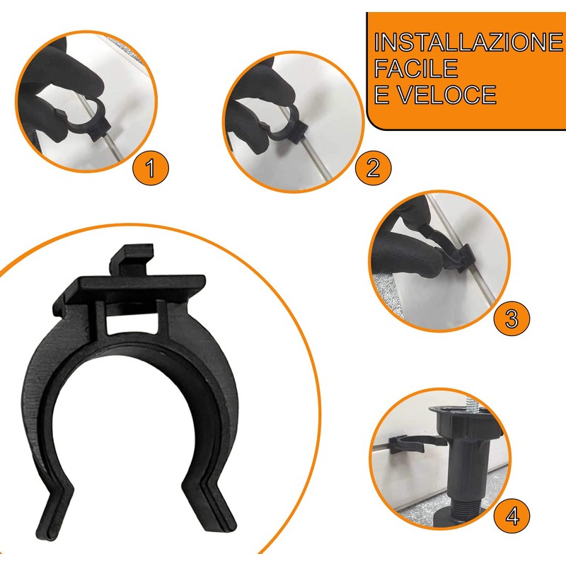 bricoleva.it Hooks for Kitchen Plinth - Hook Skirting Kitchen Clog