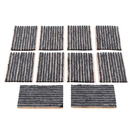 Tbest Herramientas de Reparación Neumáticos y Ruedas, 100 Unidades, 100x3mm, Tapón Neumáticos, Neumático sin Tubo, Tira Sellado Goma, Recuperación Punción (Negro)