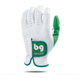 Bender Gloves - Men's Golf Glove, Durable Cabretta Leather Material, Unique Golf Gloves Men Right Handed Golfer (Wear On Left)