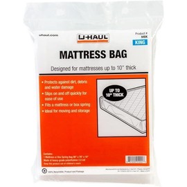 U-al Standard Queen Mattress Bag – Moving & Storage Cover for Mattress or Box Spring – 92" x 60" x 10" - Color: King Mattress – 96" x 78" x 10"
