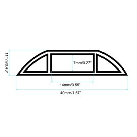 sourcing map 5.9ft Floor Cord Cover PVC Cable Protector 0.55"Wx0.27"H Cable Management Black Yellow Line