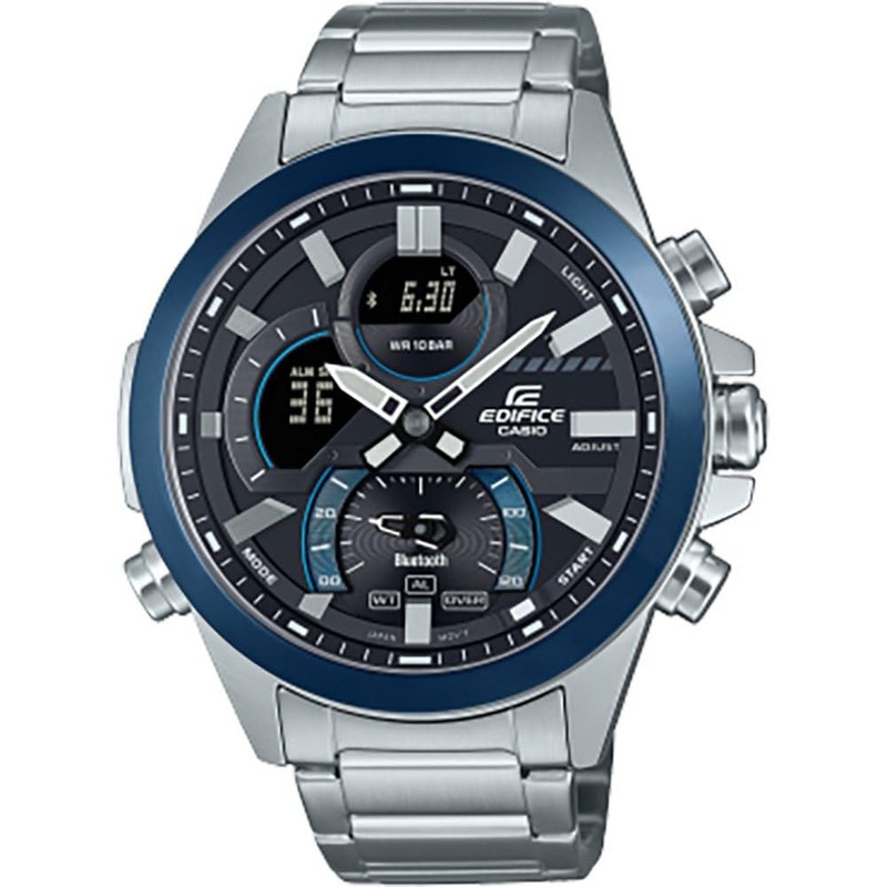 Casio Watch ECB-30DB-1AEF, silver, Bracelet