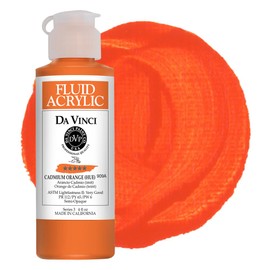 Fluid Acrylic Paint [Set of 2] Size: 4 oz, Color: Cadmlum Orange (Hue)