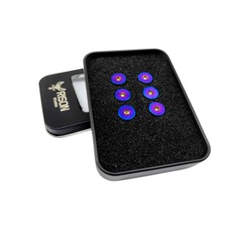 RISON-Titanium Countersunk Screws with Hexagon Socket M5 x 12 mm, Pack of 6 Steering Wheel Screws, GR5 Titanium Countersunk Screw Allen Key Bolts Steering Wheel Screws Flat Head Screw