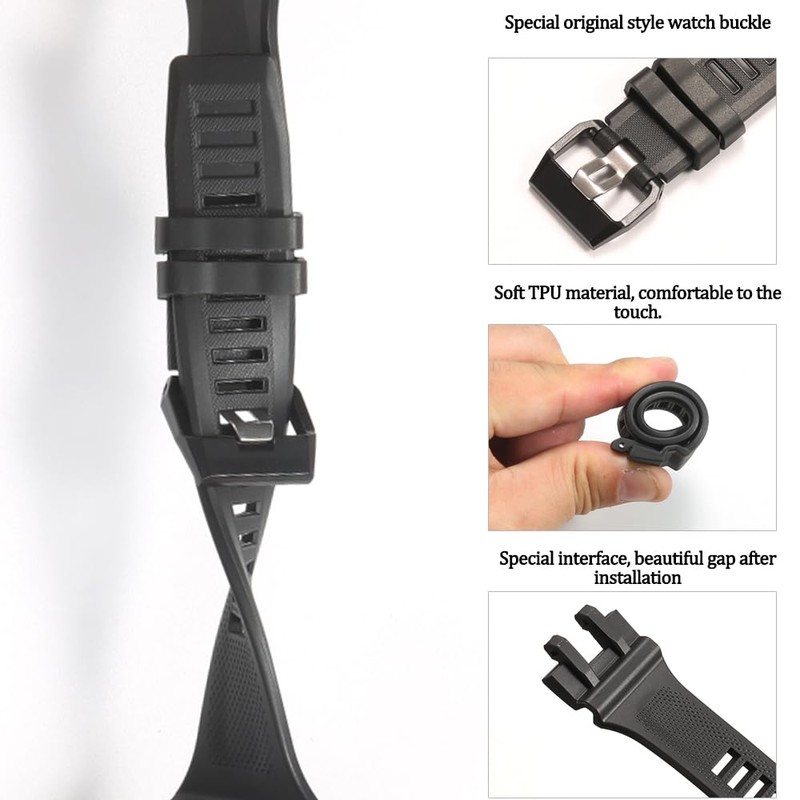 GBA-900 Replacement Watch Band Compatible with Casio GBA-900CB GBA900UU Men's