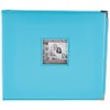 Pioneer T-12JF/CB Sewn Leatherette 3-Ring Binder 12"X12"-Bright Blue