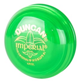 Duncan Imperial Yo-Yo de Cuerdas para Principiantes con Espacio Estrecho para Cuerdas, Eje de Acero, Cuerpo de plástico, Juego de bucles, Varios Colores, Verde